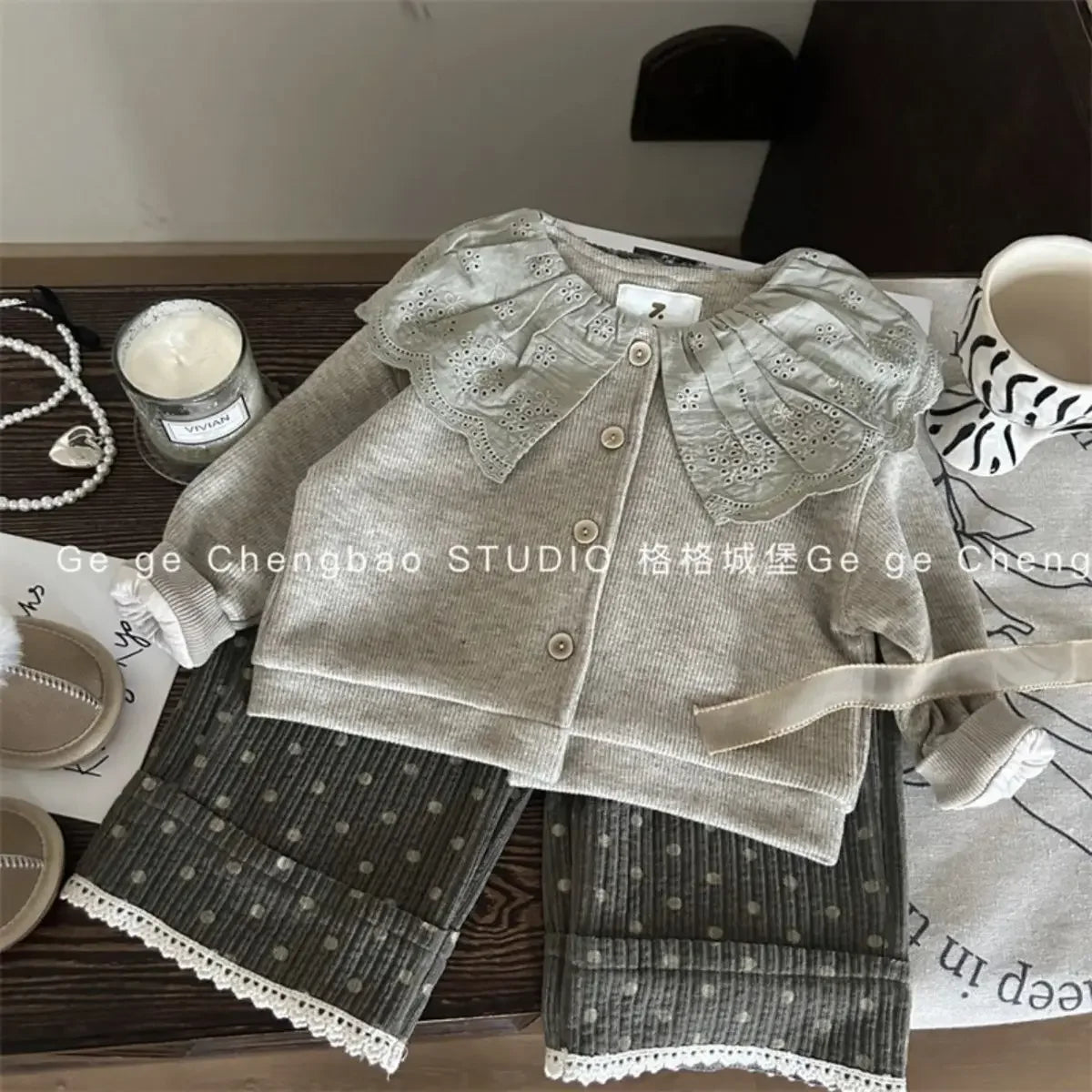 Girls Autumn Clothes Set 2024 New Korean Style Children Clothes Baby Girls Simple and Comfortable Two-Piece Korean Clothes