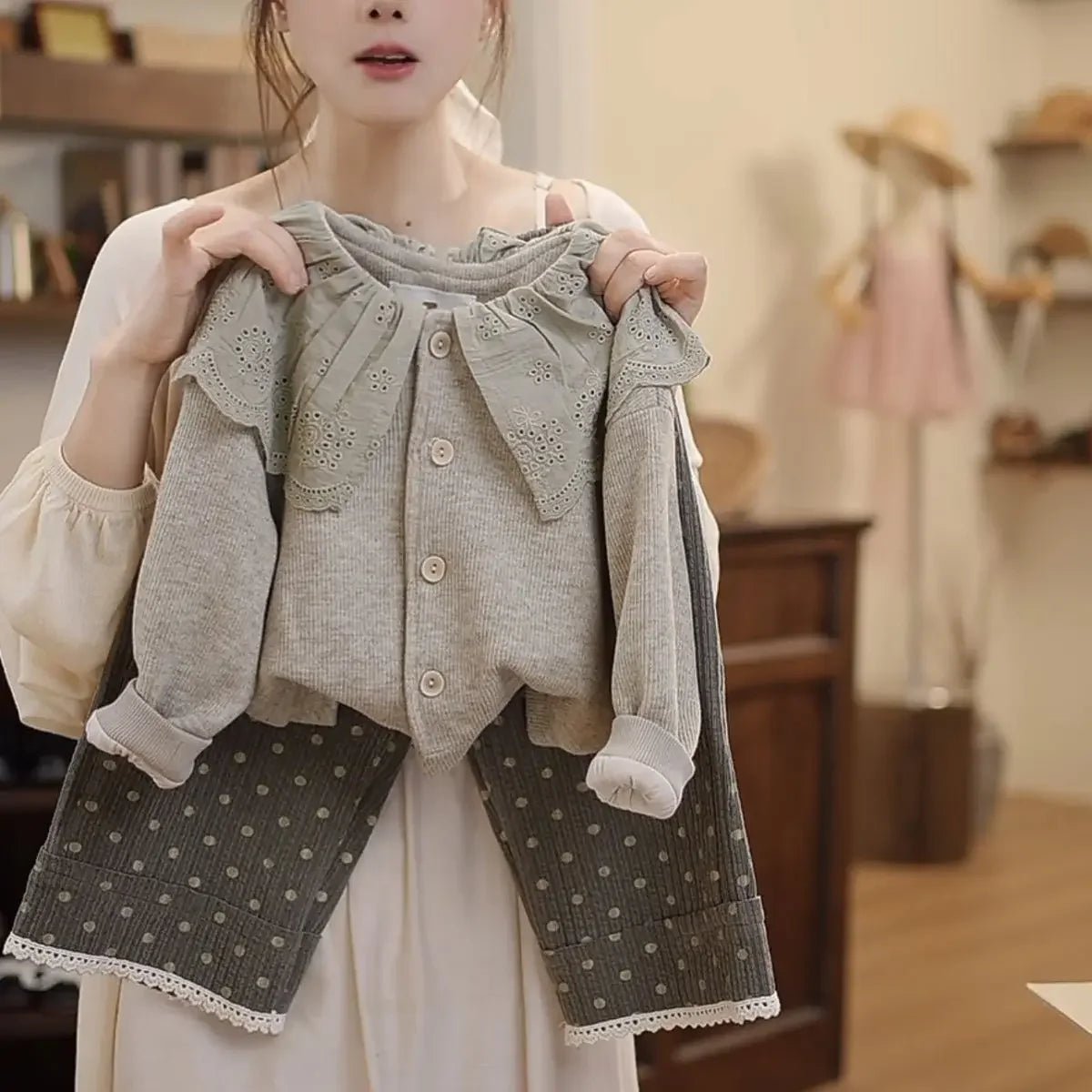 Girls Autumn Clothes Set 2024 New Korean Style Children Clothes Baby Girls Simple and Comfortable Two-Piece Korean Clothes