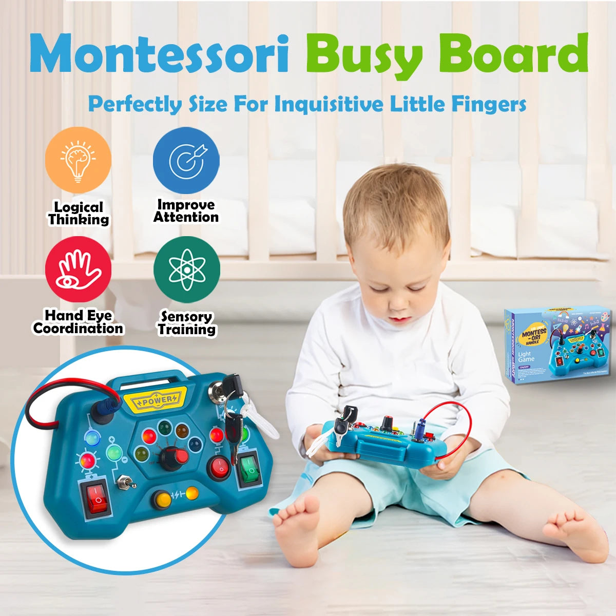 Montessori Busy Board Toys for Toddlers
