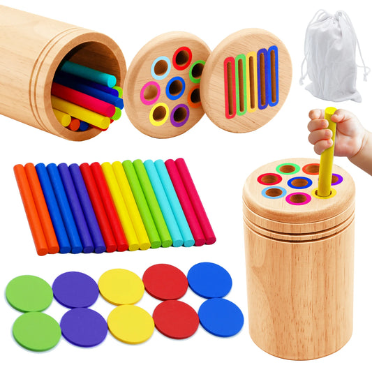 Montessori Wooden Fine Motor Shape Matching Sensory Toys